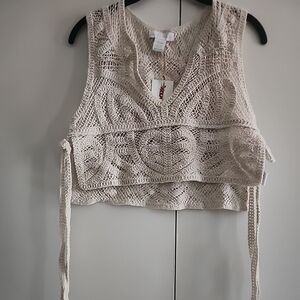 House of Harlow 1960 Cream Knit Top